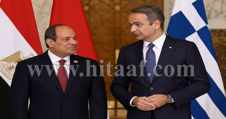 الرئيس عبد الفتاح السيسي ورئيس وزراء اليونان خلال مباحثات حول الصراع بين إسرائيل وإيران في القاهرة