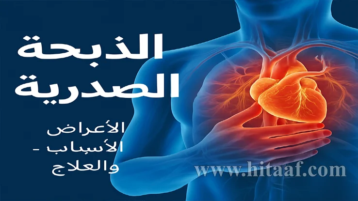 رسم توضيحي لعضلة القلب أثناء الذبحة الصدرية يوضح أعراض الأزمة القلبية